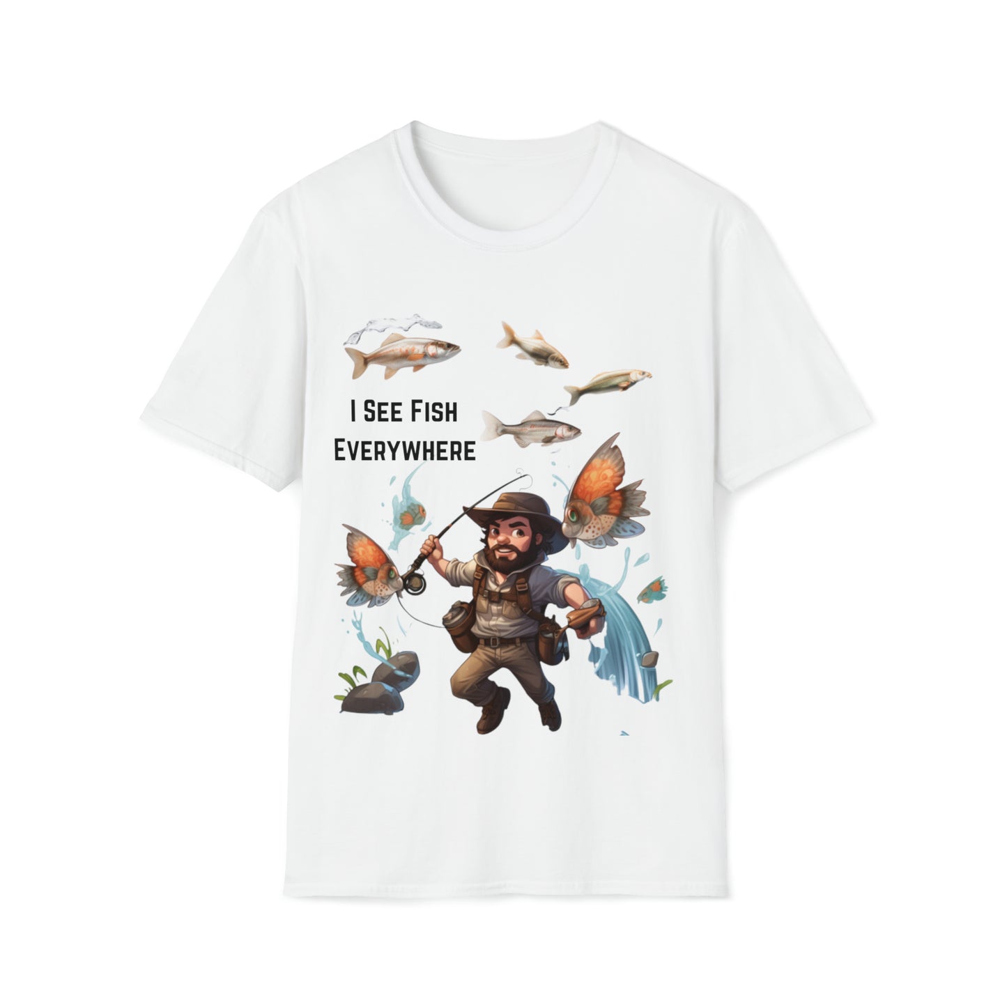"I See Fish Everywhere" Unisex Short Sleeve T-Shirt ISFE.SS01