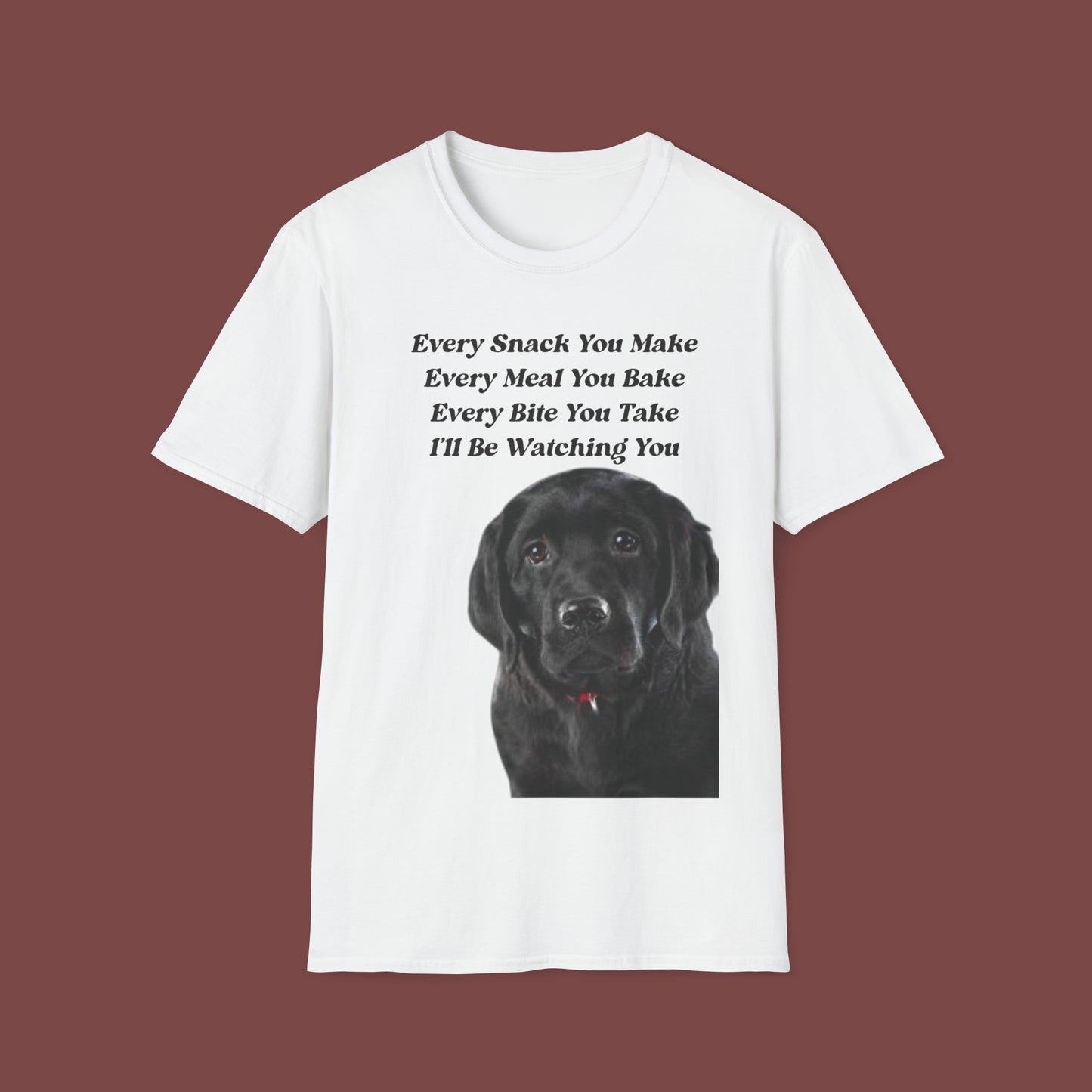 "Every Snack You Make - Black Lab" Unisex Short Sleeve T-Shirt ESYM.SS02bl
