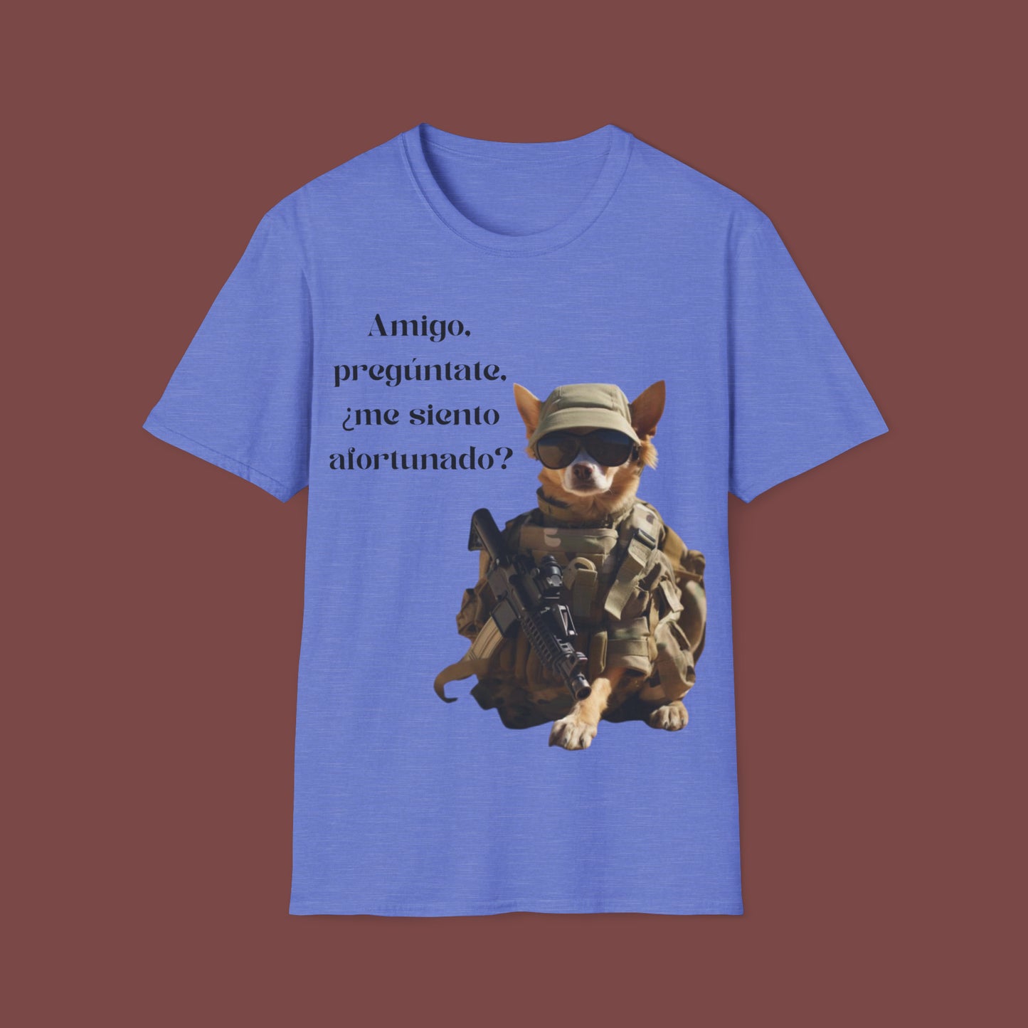 "Me siento afortunado" Unisex Short Sleeve T-Shirt FL.02Ac