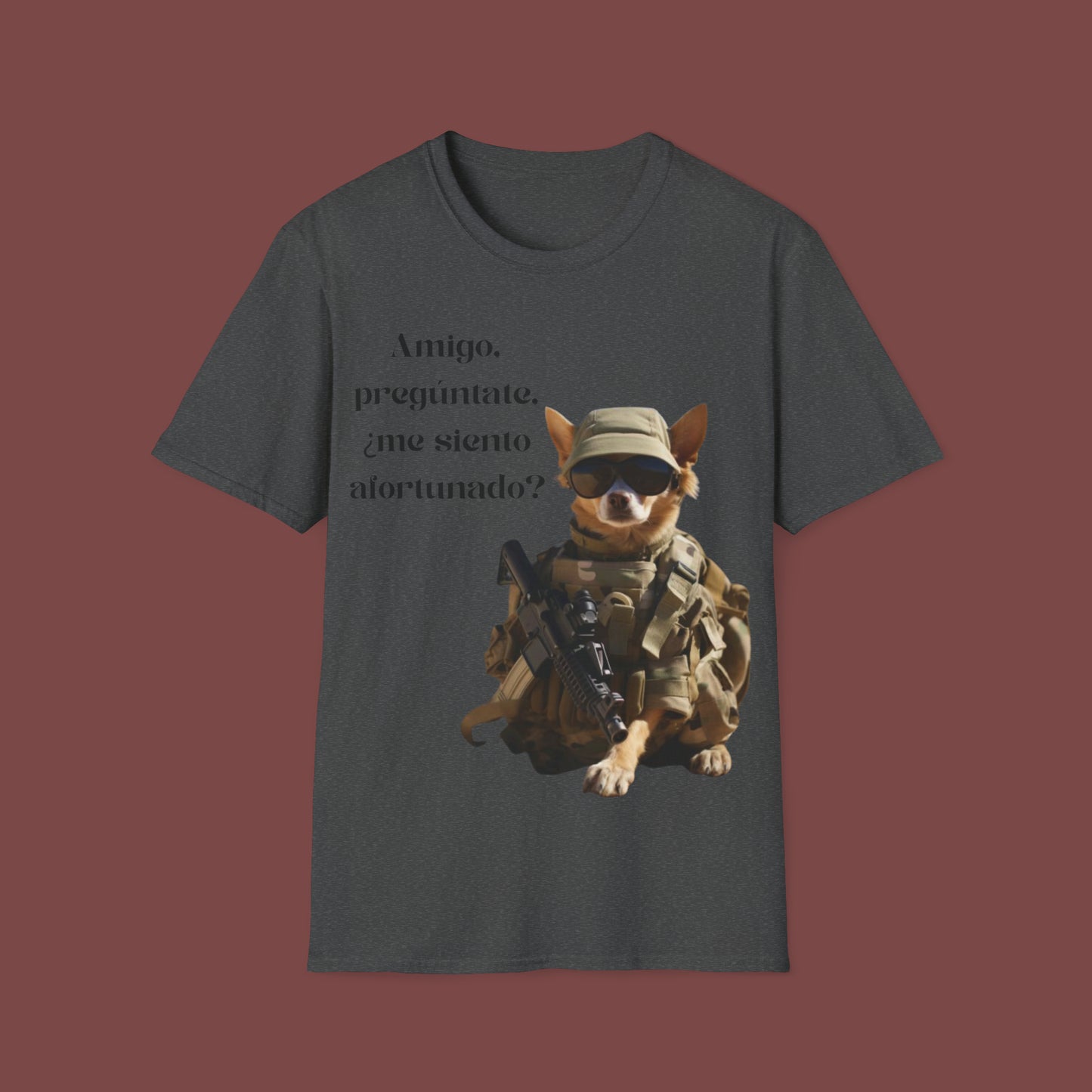 "Me siento afortunado" Unisex Short Sleeve T-Shirt FL.02Ac