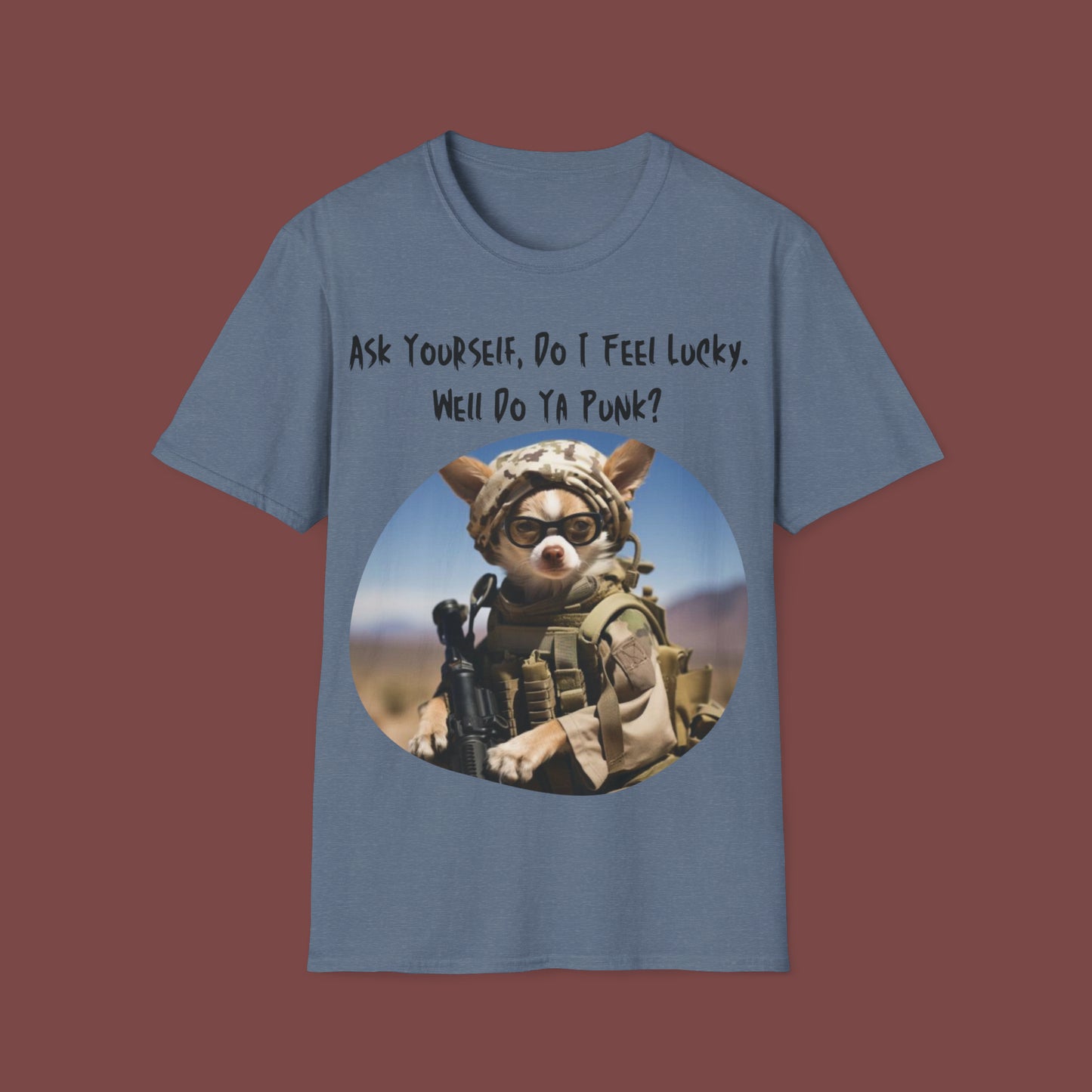 "Do You Feel Lucky - Chihuahua" Unisex Short Sleeve T-Shirt FL.01Ac