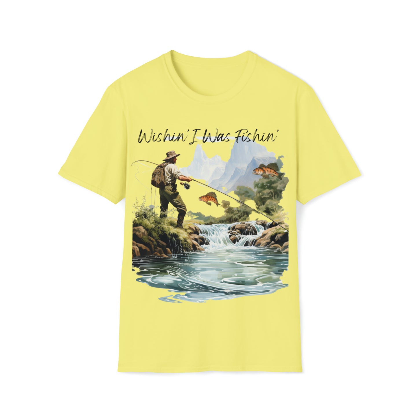 Wishin' I Was Fishin' Unisex Short Sleeve T-Shirt WWF.SS01
