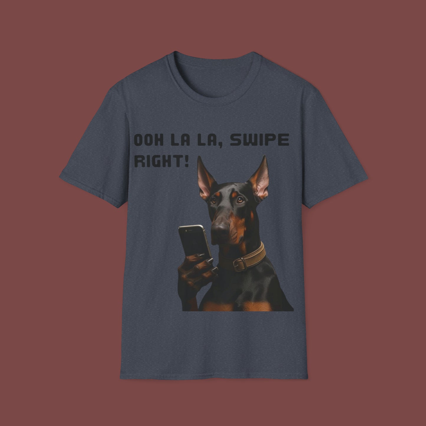 "Ooh La La - Doberman" Unisex Short Sleeve T-Shirt OLL.01Ad