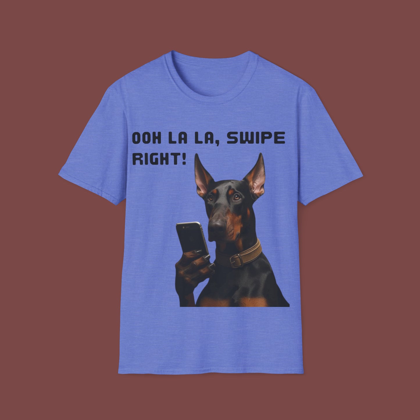 "Ooh La La - Doberman" Unisex Short Sleeve T-Shirt OLL.01Ad