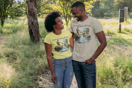 "Wishing I Was Fishing" Unisex Short Sleeve Tee Shirt WWF.SS02