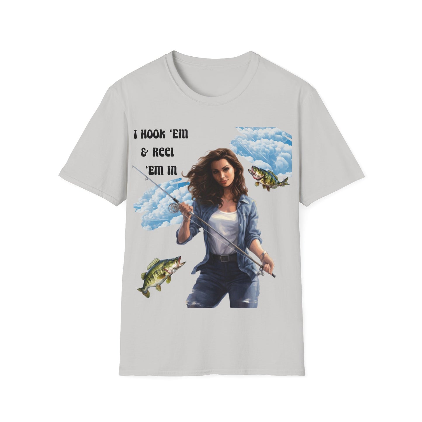 "I Hook "Em & Reel "Em In" Unisex Short Sleeve T-Shirt HERE.SS01x