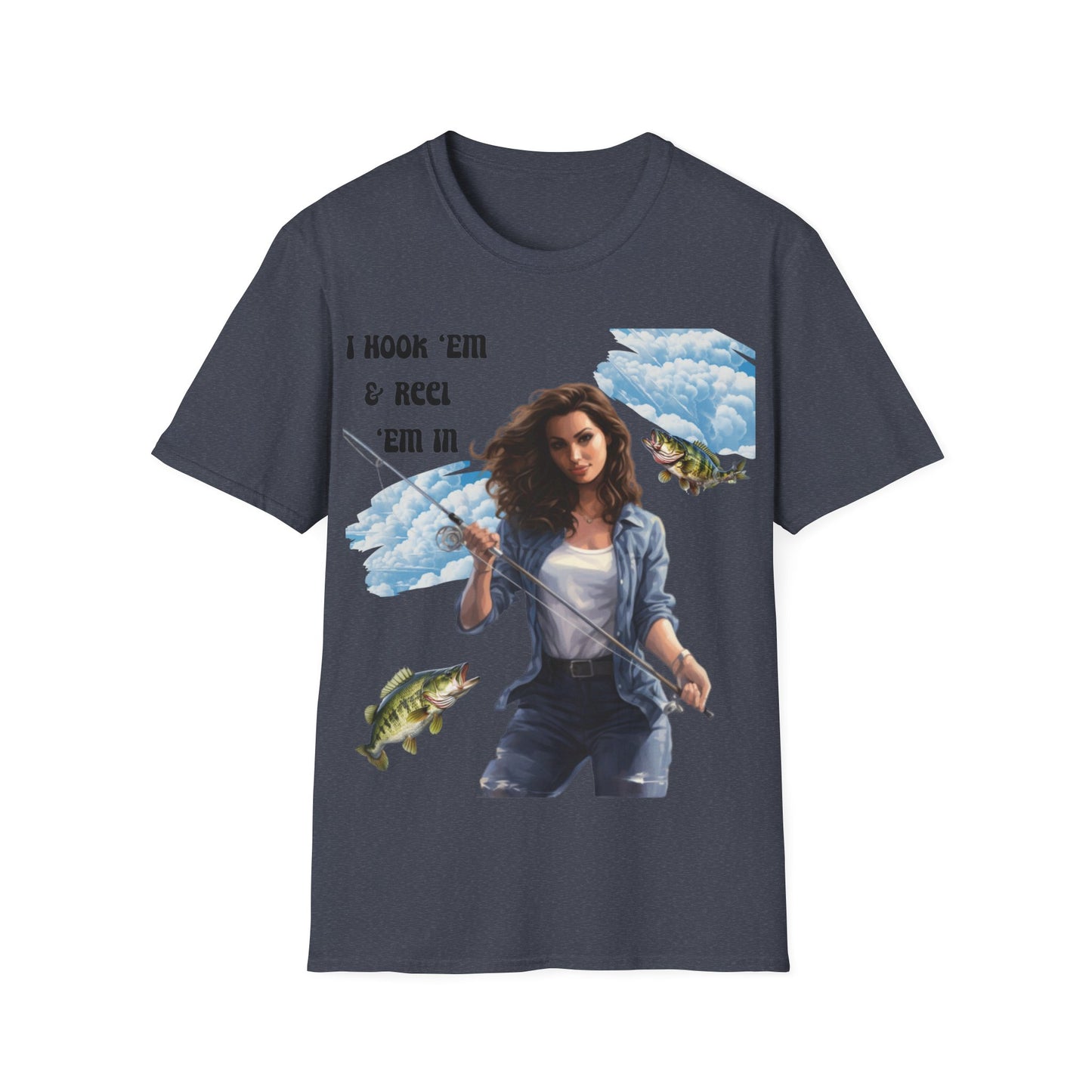 "I Hook "Em & Reel "Em In" Unisex Short Sleeve T-Shirt HERE.SS01x