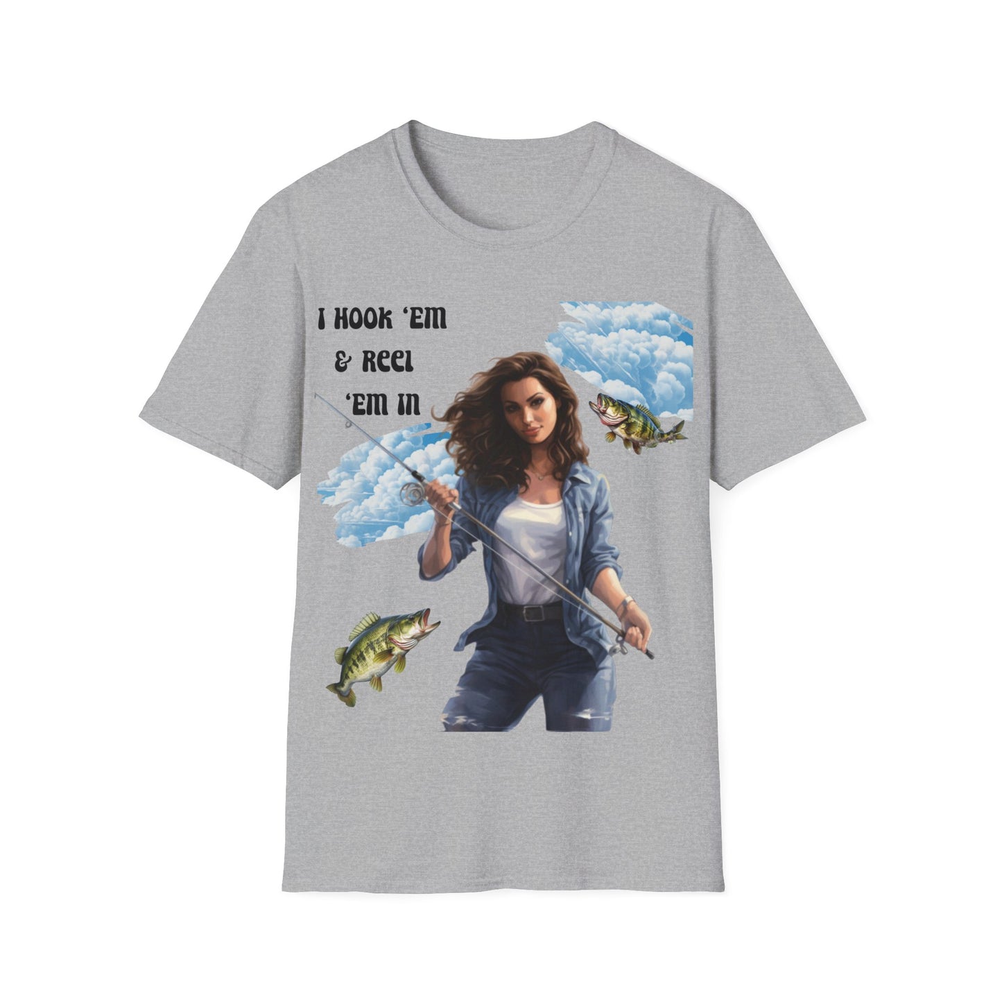 "I Hook "Em & Reel "Em In" Unisex Short Sleeve T-Shirt HERE.SS01x