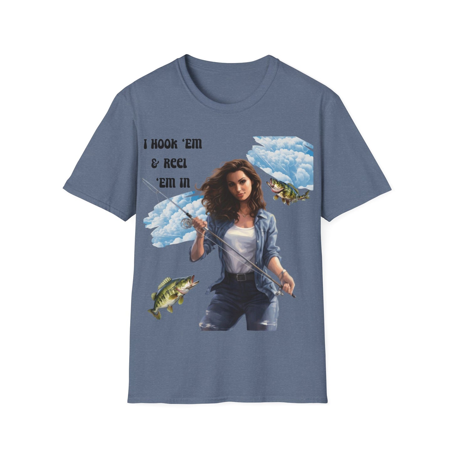 "I Hook "Em & Reel "Em In" Unisex Short Sleeve T-Shirt HERE.SS01x
