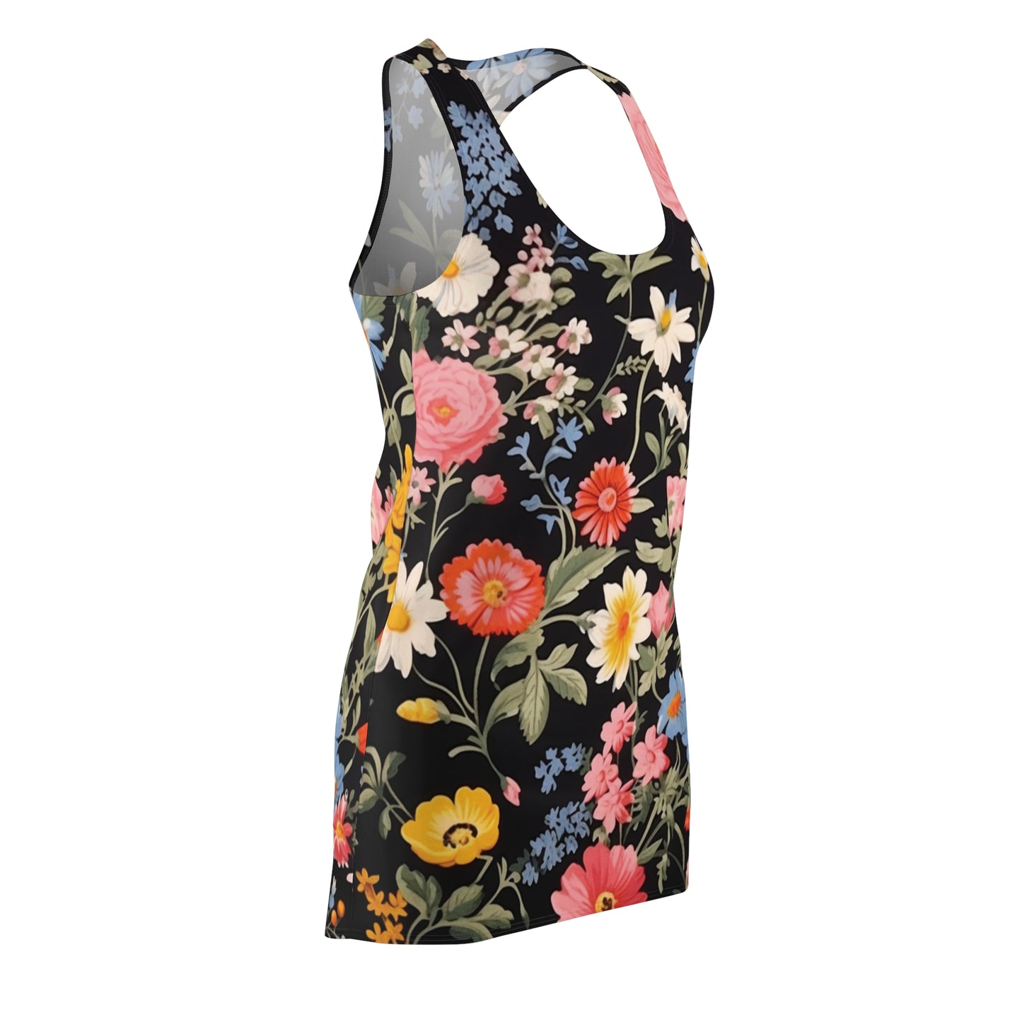 Women's Ditsy Floral Design Racerback Dress WRBD.001DF4