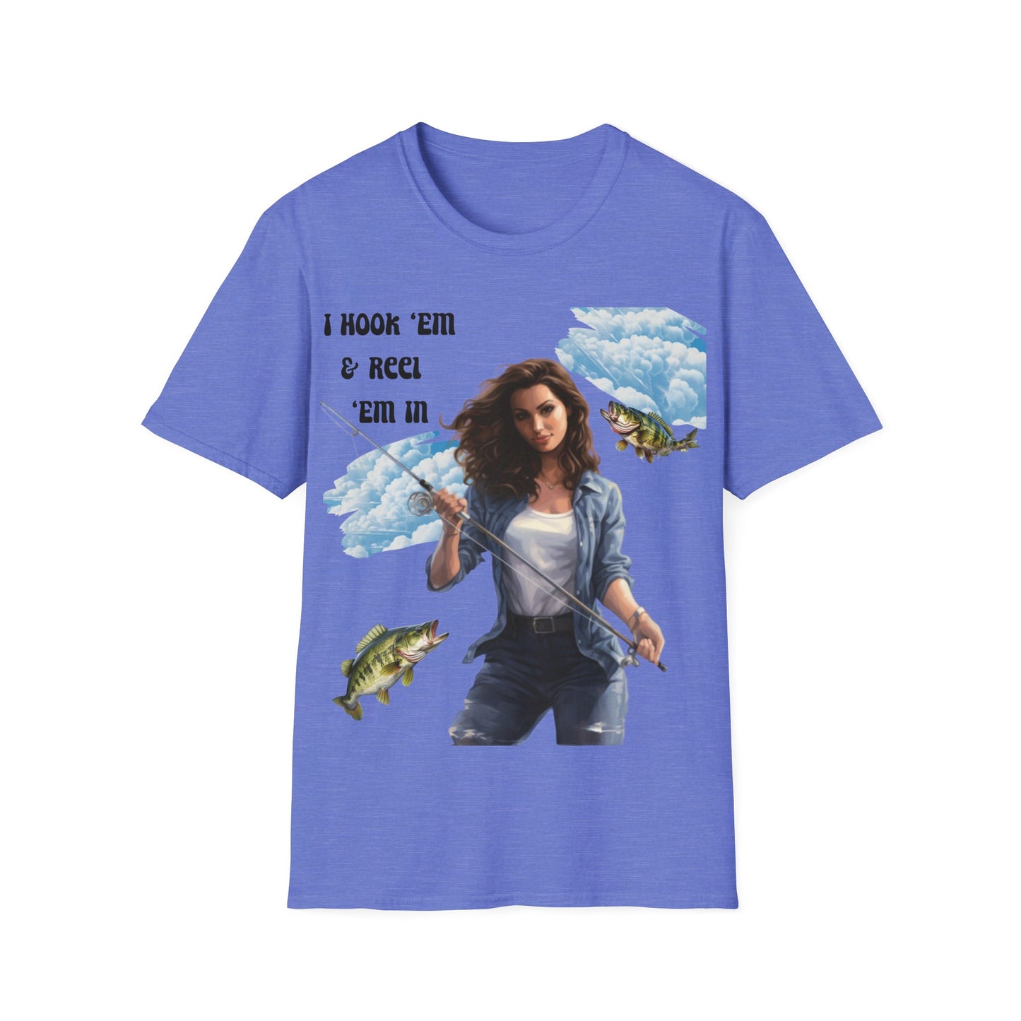 "I Hook "Em & Reel "Em In" Unisex Short Sleeve T-Shirt HERE.SS01x