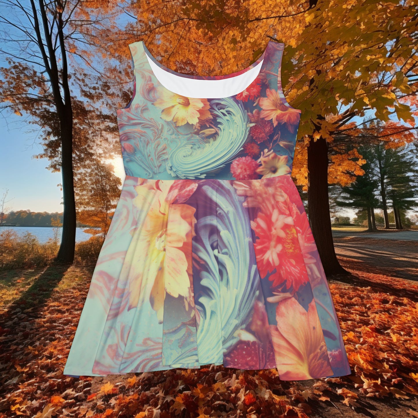 Women's Paisley Style Skater Dress WSDP.01pv1x