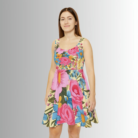 Women's Ditsy Floral Style Skater Dress WDFD.01v3SK