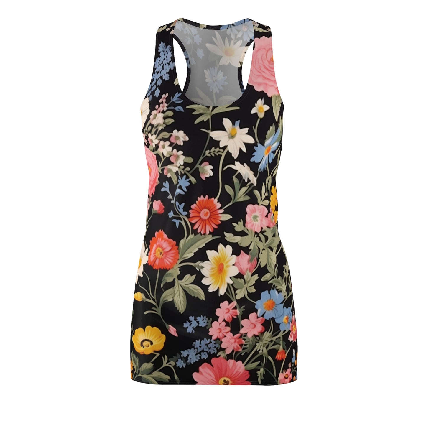 Women's Ditsy Floral Design Racerback Dress WRBD.001DF4
