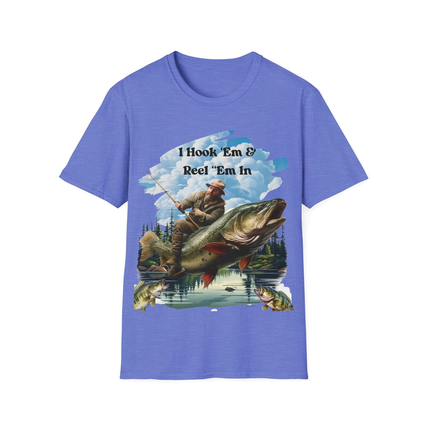 "I Hook "Em & Reel "Em In" Unisex Short Sleeve T-Shirt HERE.SS02x