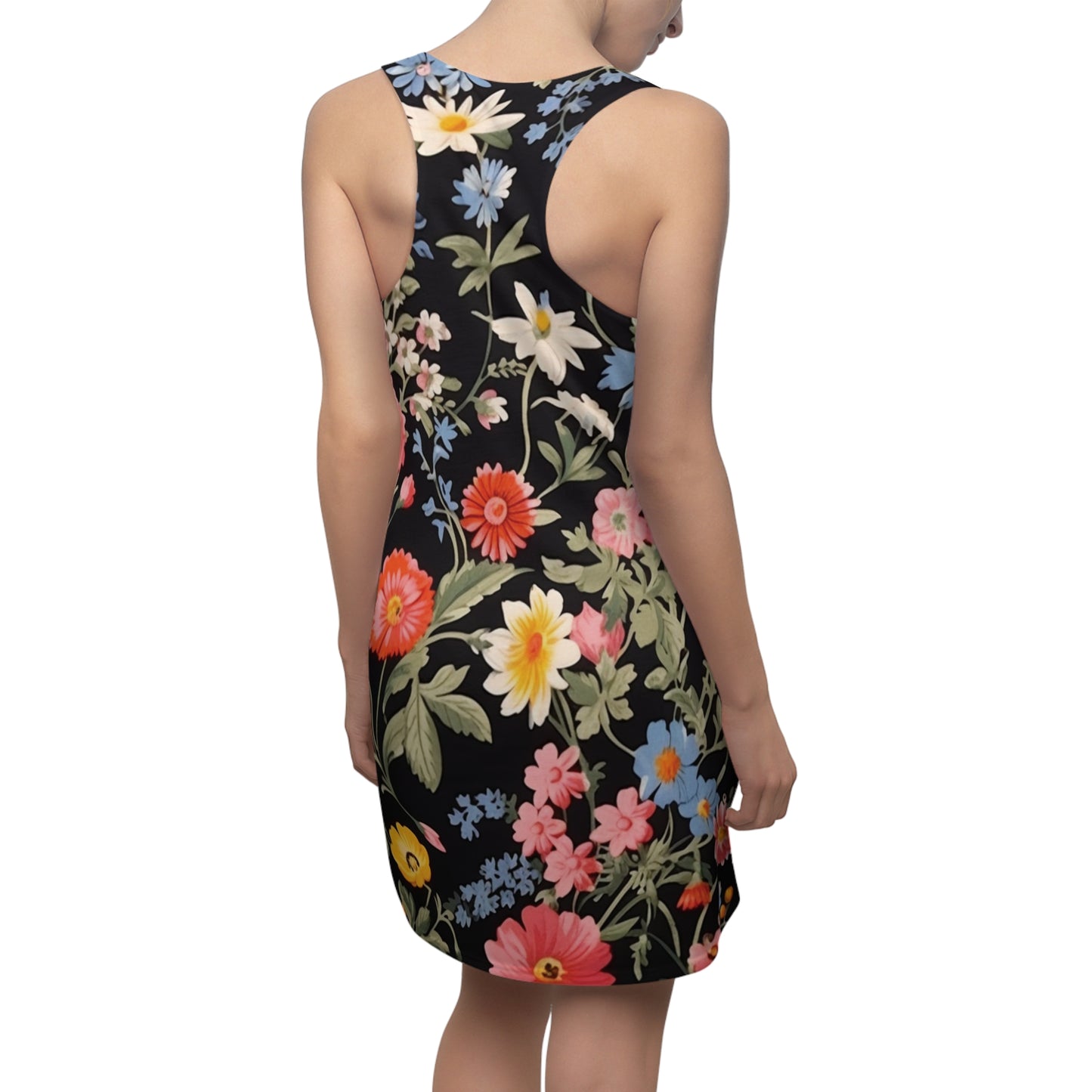 Women's Ditsy Floral Design Racerback Dress WRBD.001DF4