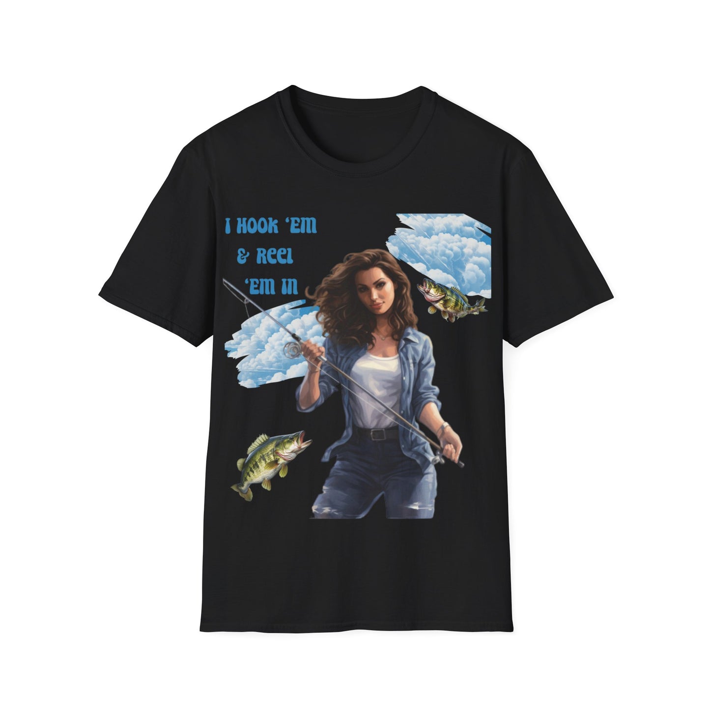 "I Hook "Em & Reel "Em In" Unisex Short Sleeve T-Shirt HERE.SS01x
