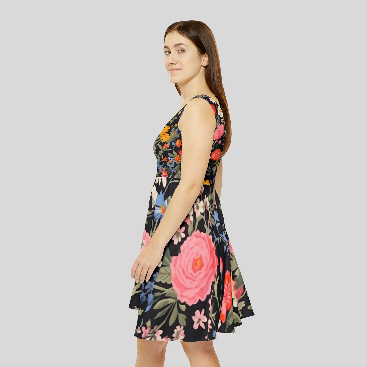 Women's Ditsy Floral Style Skater Dress WDFS.04av1