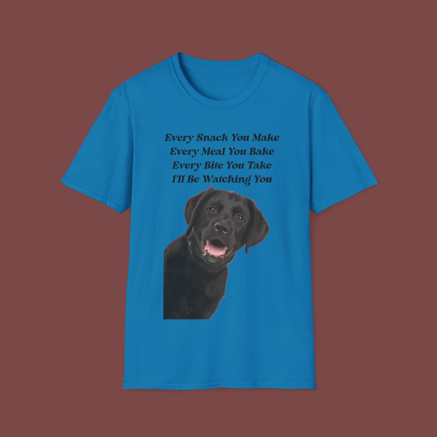 "Every Snack You Make - Black Lab" Unisex Short Sleeve T-Shirt ESYM.SS03bl