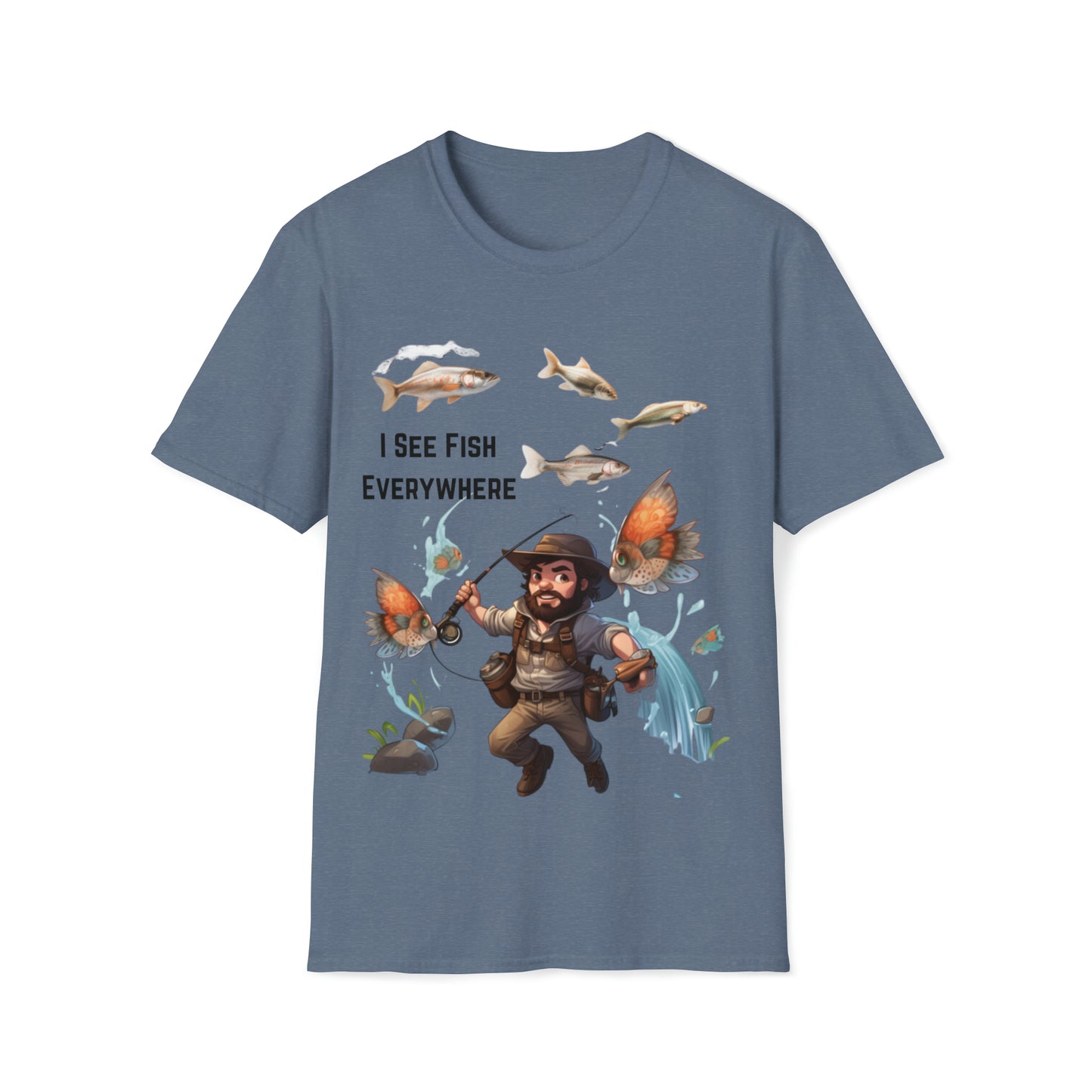 "I See Fish Everywhere" Unisex Short Sleeve T-Shirt ISFE.SS01