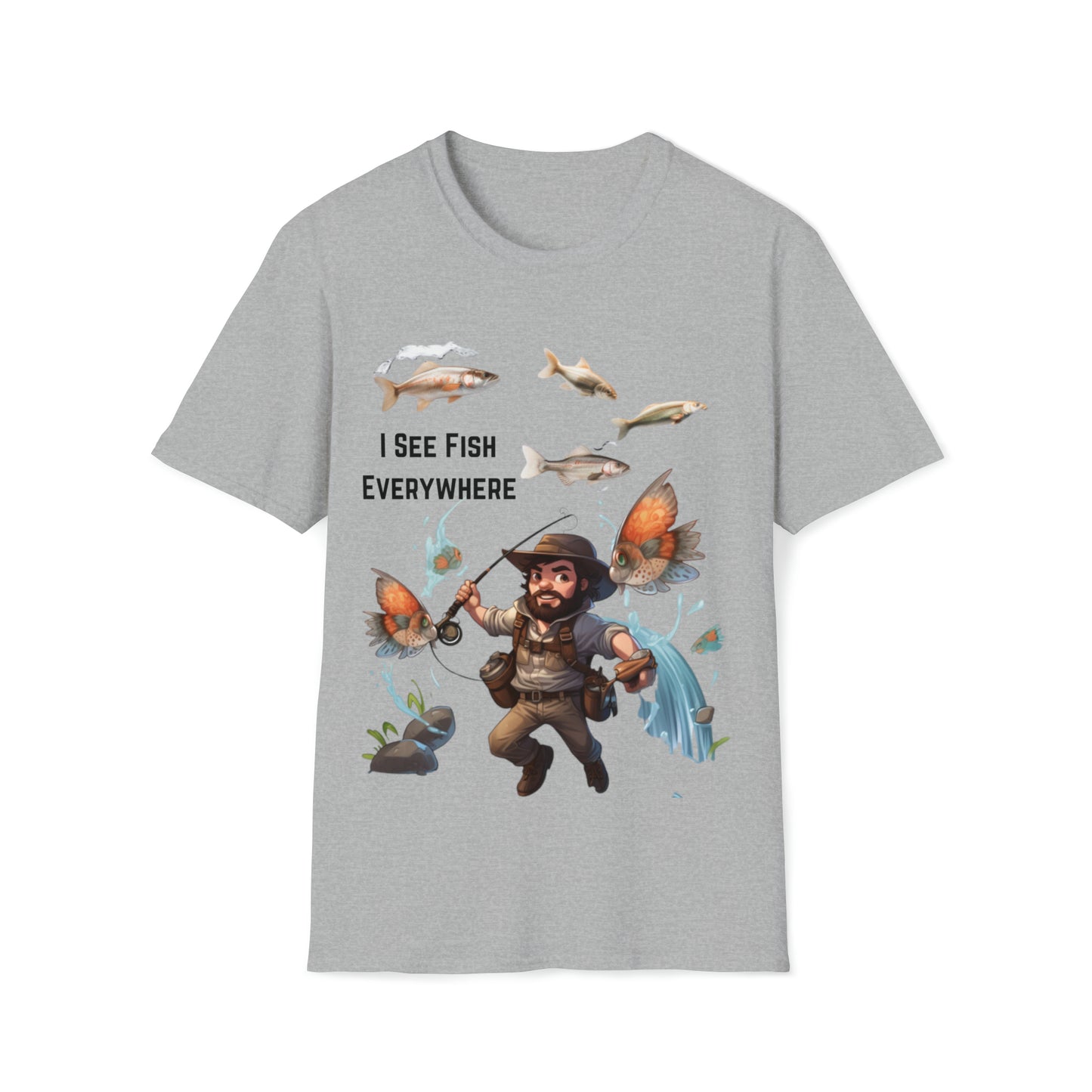 "I See Fish Everywhere" Unisex Short Sleeve T-Shirt ISFE.SS01