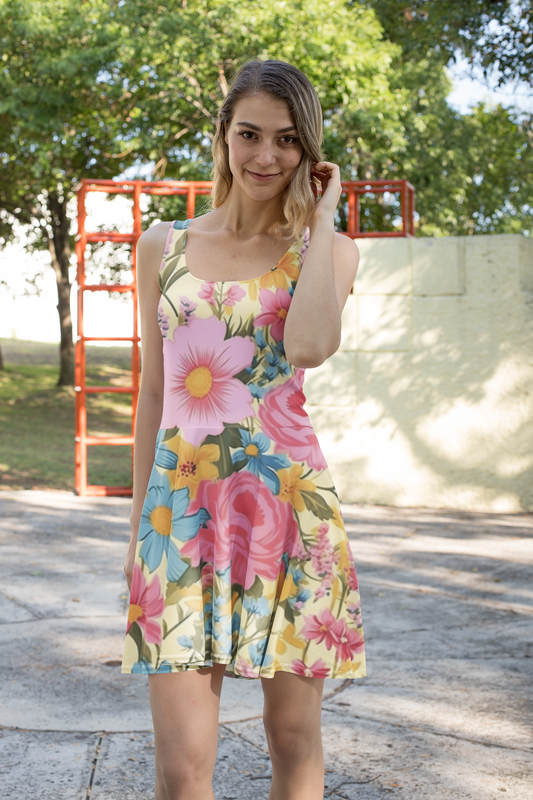 Women's Racerback Ditsy Floral Dress WRBD.001DF2